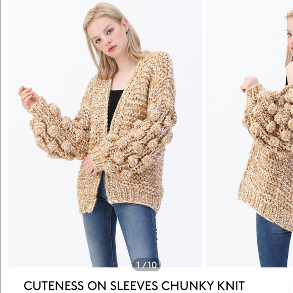 Chunky knit cardigan (black or grey option) - Picture 1 of 3